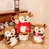“Reindeer Plush Toy Scarf: Cartoon Christmas Comfort Doll for Girls”