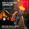 F82 8*XPG LED 3000LM Floodlight Steel Flashlight Tail Magnetic Lamp SOS Red Light Rechargeable Torch Pen Clip Camp Climing