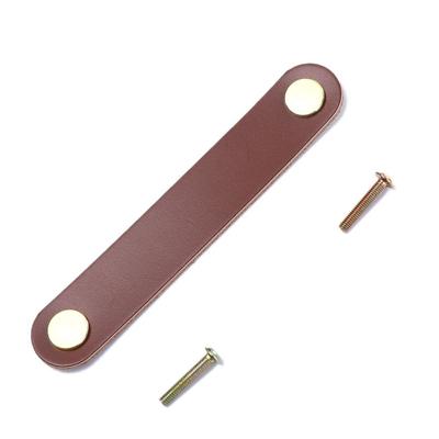 Artificial Leather Modern Style Kitchen Wardrobe Cabinet Hardware Soft Door Pulls Drawer Handle Furniture Knobs Leather Handle