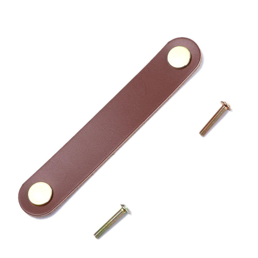 Artificial Leather Environmentally Kitchen Wardrobe Cabinet Soft Door Pulls Leather Handle Furniture Knobs Drawer Handle