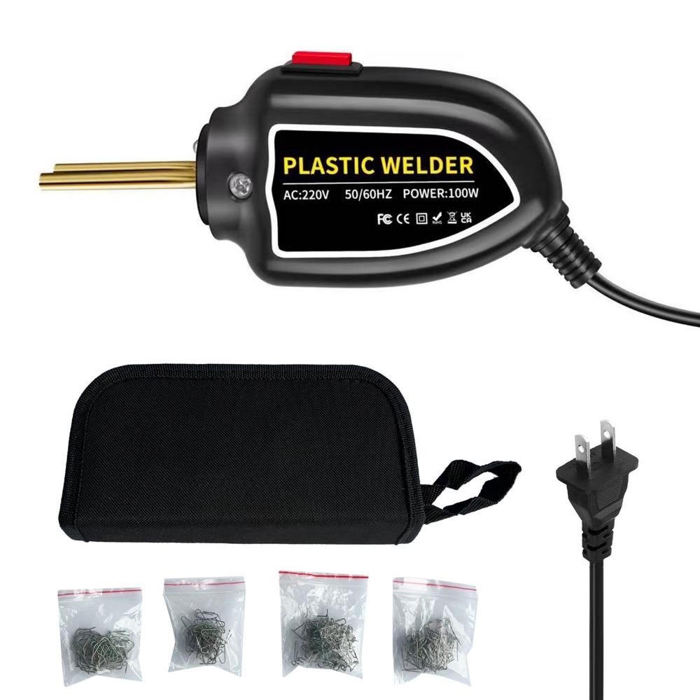 

100 Вт Машина для сварки пластика Мини сварочное оборудование Профессиональный набор для ремонта бамперов Инструмент сварщика чёрный
