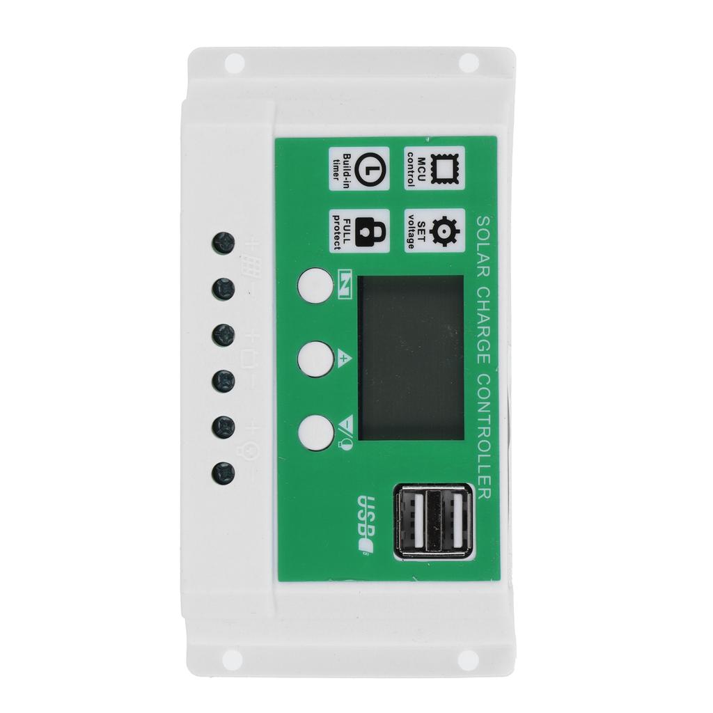 50A Solcelleladeregulator LCD-skjerm Justerbar 12V 24V Solcellepanelregulator