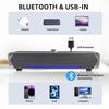 PHISSION USB-Powered Stereo Soundbar with AUX Connection for PC Speakers, TVs, Desktops, PCs, and Smartphones