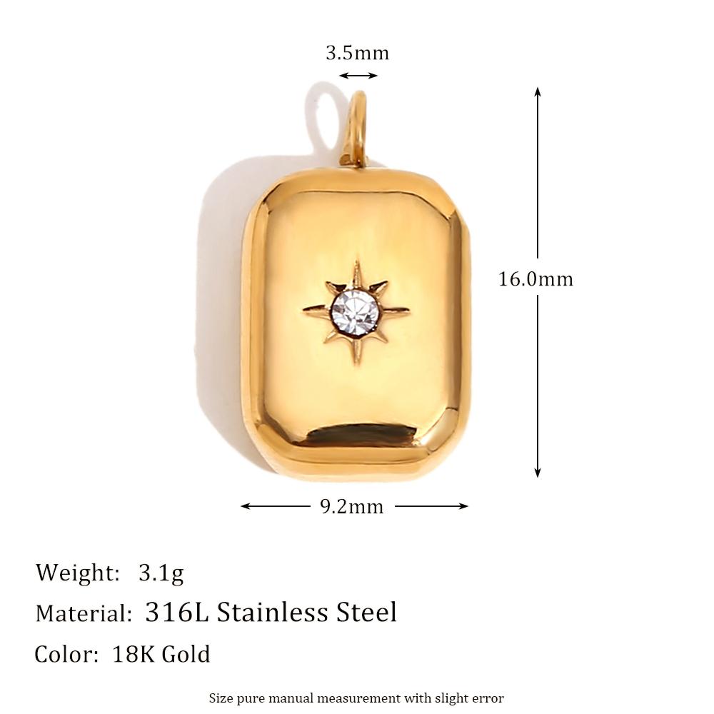 MamacitaSlay diy Vintage Rose Butterfly Polar Star Moon stainless steel charms 18K Gold Plated  charms for jewelry making