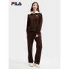 FILA Women's Color-Block Lapel Knit Pullover Sweatshirt