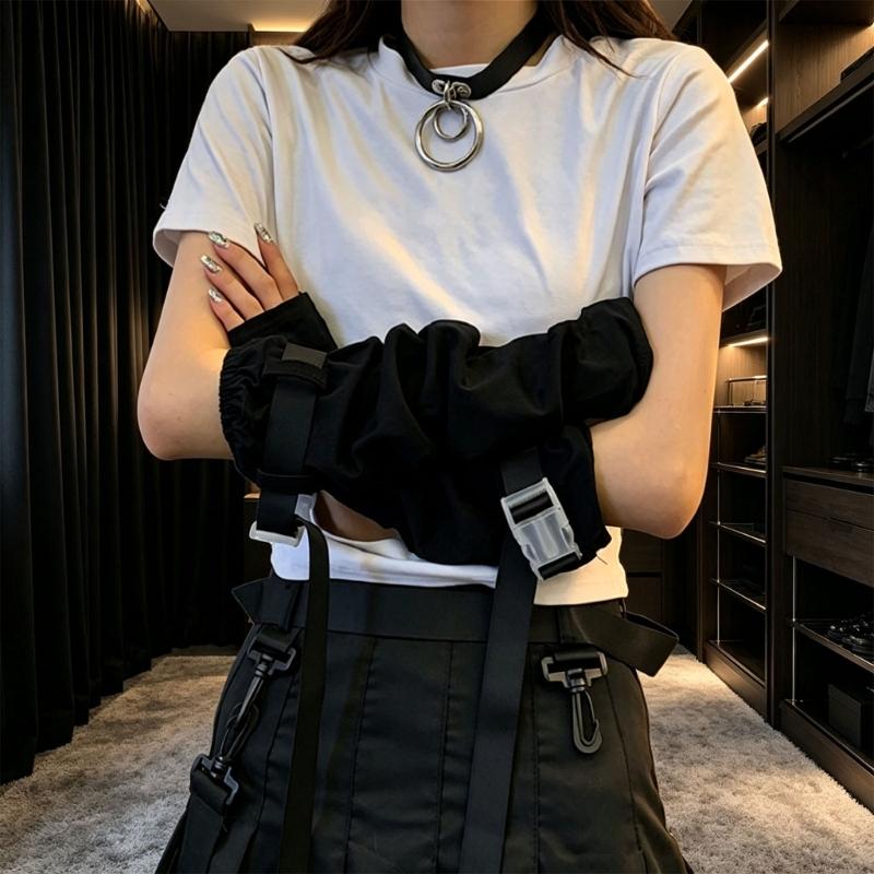 Guantes de Manga para Brazo sin Dedos Cubierta Larga para Antebrazo con Correa Ajustable para Estilo Casual Looks de Escenario para Adultos