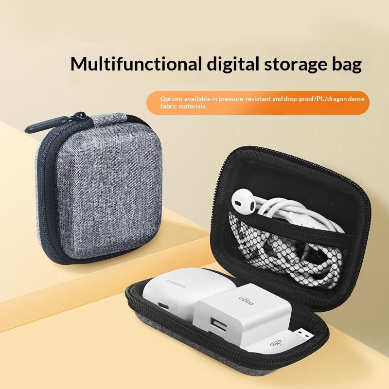 Mini Tragbare Eva Aufbewahrungstasche Tasche Tragetasche Reißverschluss Kopfhörertasche für Airpod Kopfhörer/Telefon/Ladekabel Zubehör