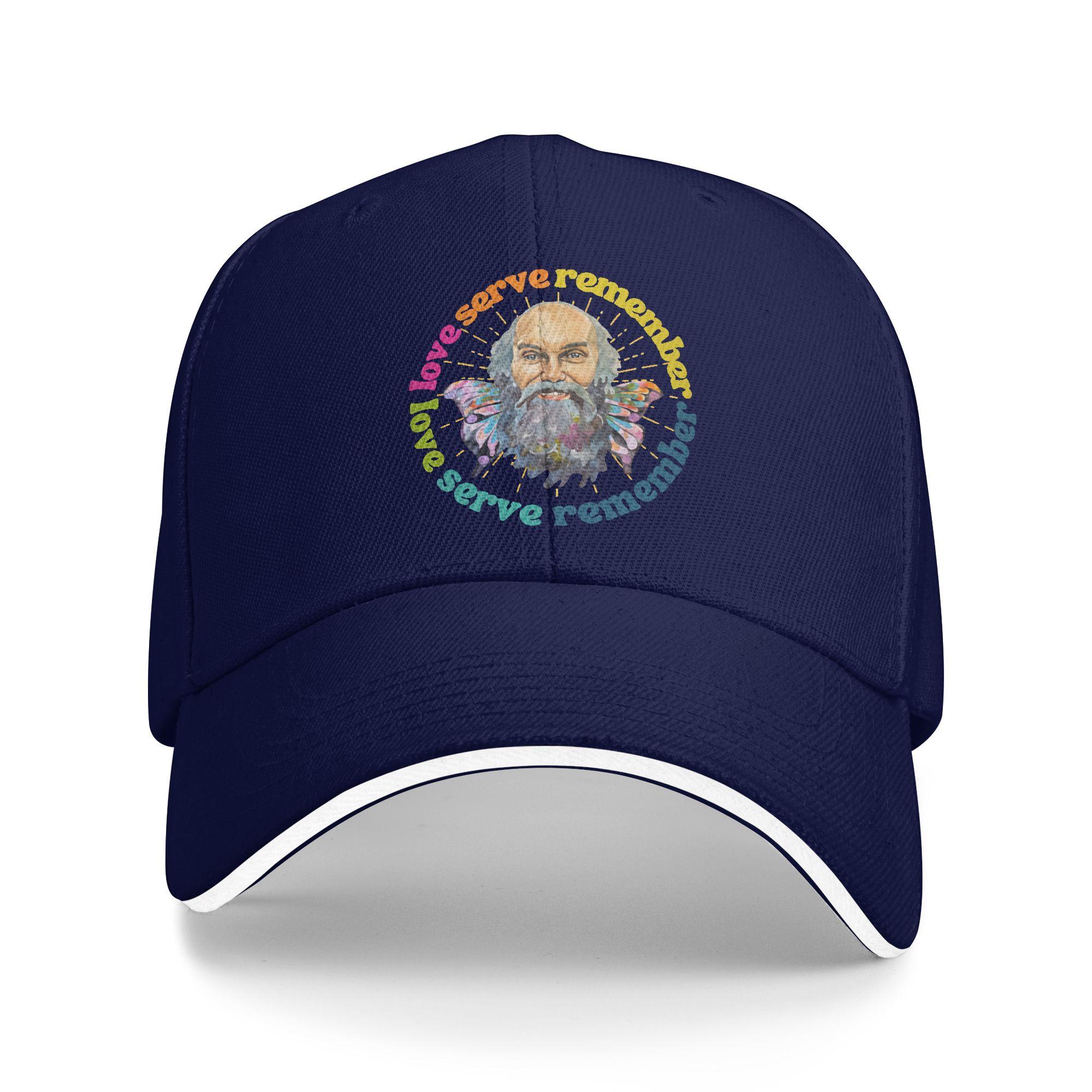 

Ram Dass Love Serve Remember Casual Baseball Cap Outdoor Gym Trucker Hat Spring Adjustable Women Men Fashion Snapback Cap One Size