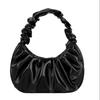 Versatile Pleated PU Leather Handbags Women Fashion Daily Shoulder Bags CLE