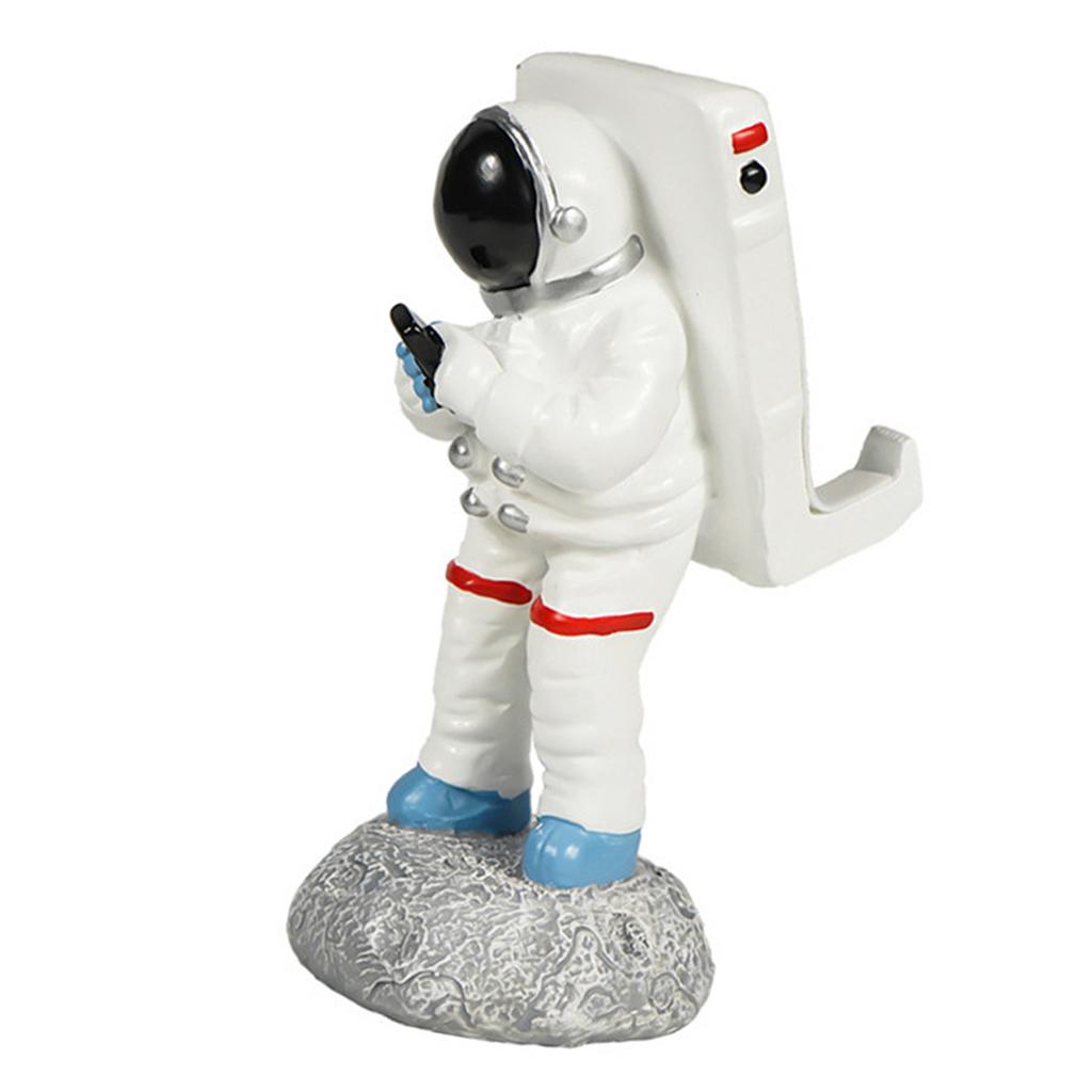 Astronaut Phone Holder Resin Unique Design Secure Support Spaceman Cell Phone Holder for Phone Tablet Standing