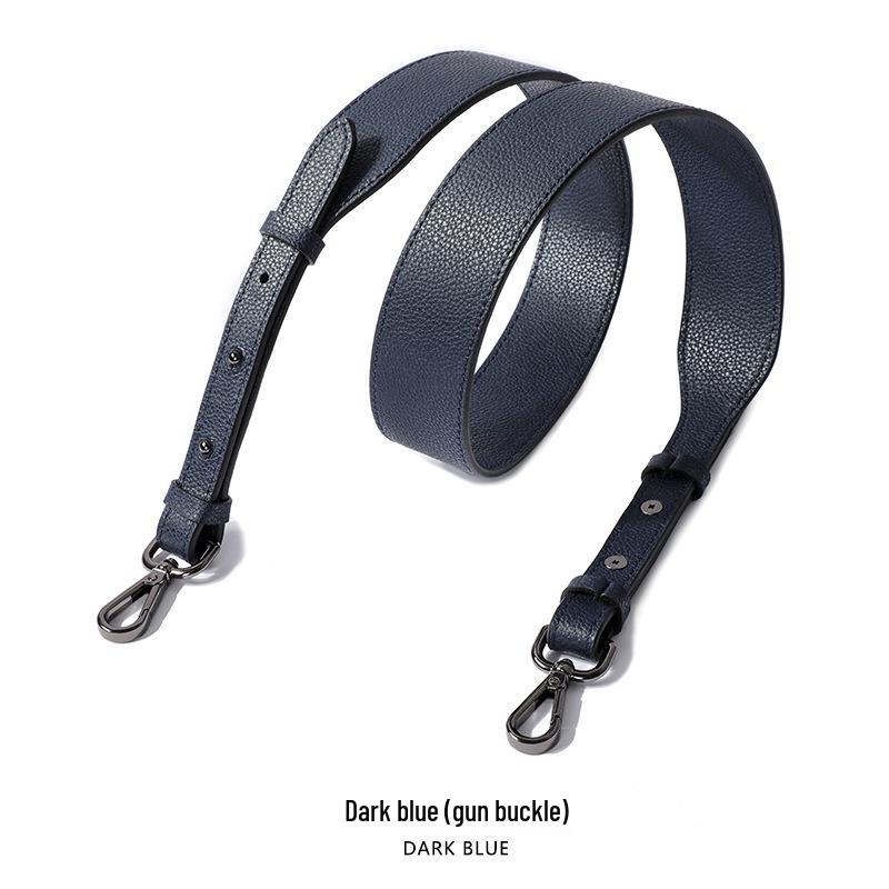 Breiter Schulterriemen aus Rindsleder mit genarbter und Litschi-Musterung - Vielseitiger, verstellbarer Taschen-Ersatzriemen