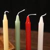 12-Color Smokeless Emergency Candles - Red & White for Candlelight Dinners, Long Rod Design, Household Use