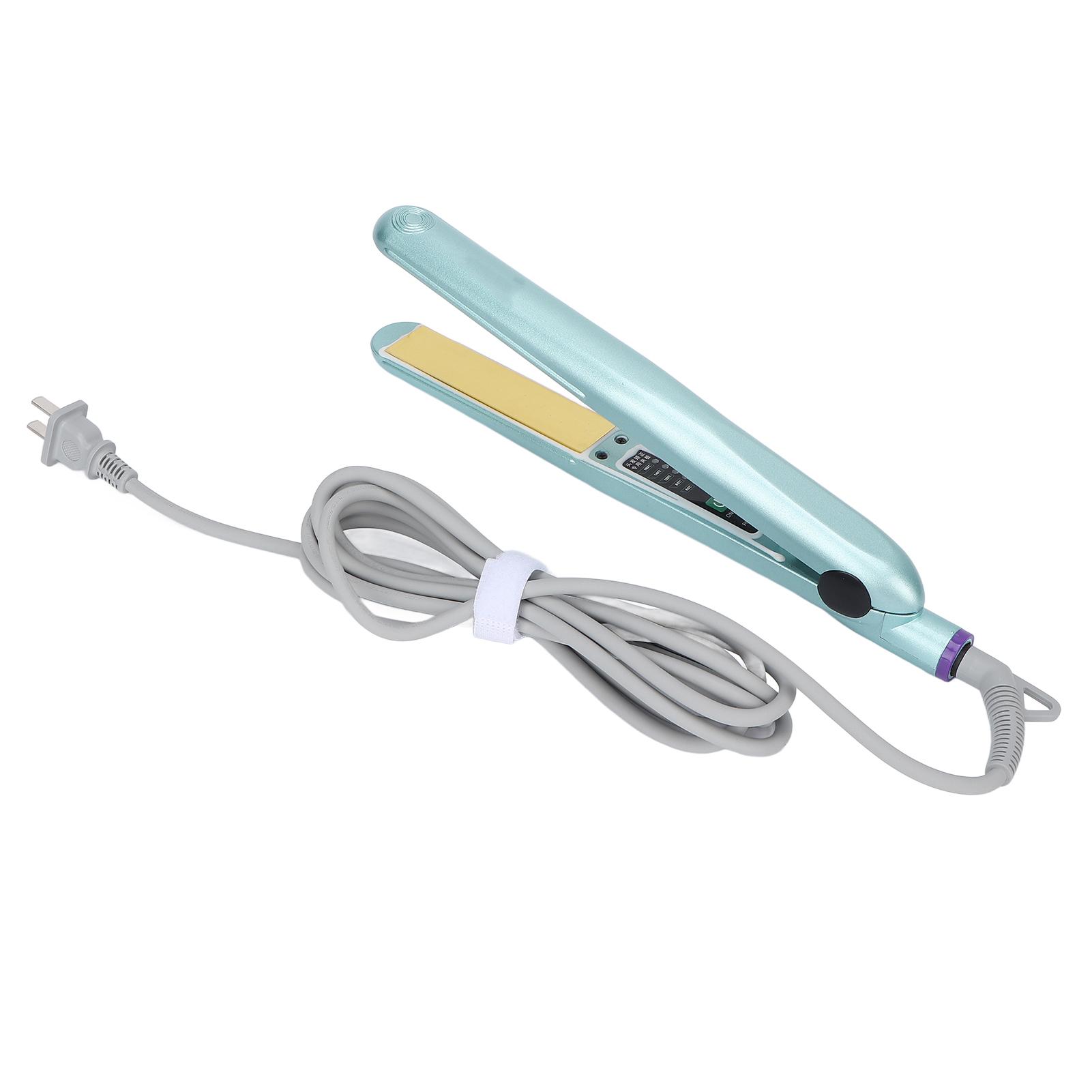 

Hair Straightener Dry Wet Use USB Ceramics Heating Straightening Flat Iron Blue US PLUG