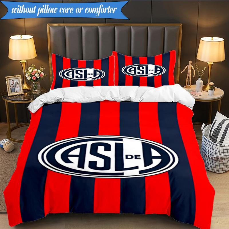 Club Atletico San Lorenzo 3pcs Bedding,Including 1pc Duvet Cover And 2pcs Pillowcases Perfect for Christmas,Ideal for Bedroom, Dormitory