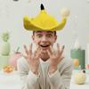 Vibrant Yellow Design Banana Plush Hat Quirky Cosplay Cap  Crazy Birthday Dress-up