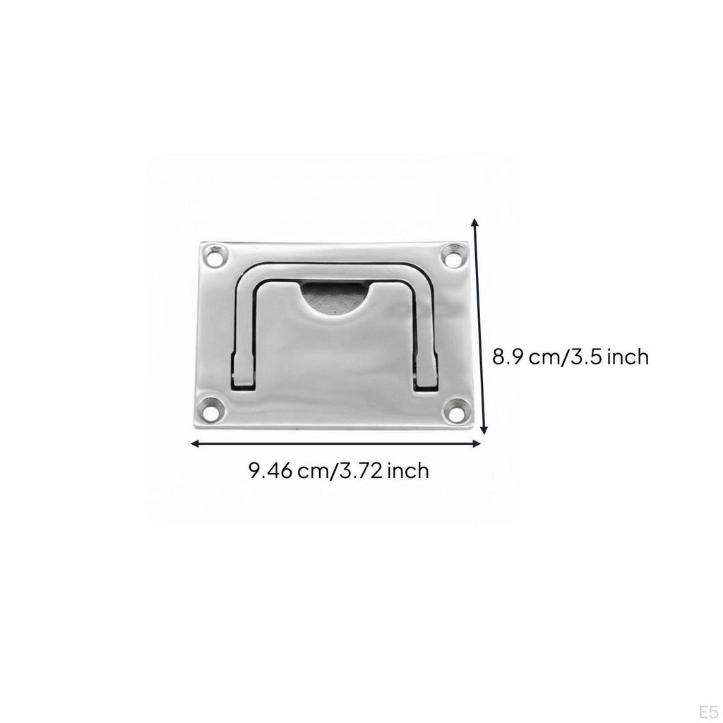 Marine Compartment Door Pull Handle Stainless Steel Loop Mirror Polished Deck