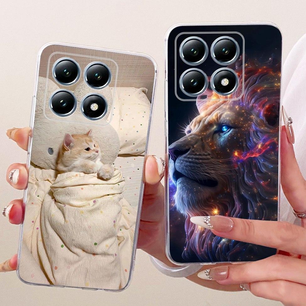 Transparent Casing For Xiaomi 14T Pro Case Cute Cat Luxury Fashion Butterfly Funny Cool Painted Cover 2407FPN8EG