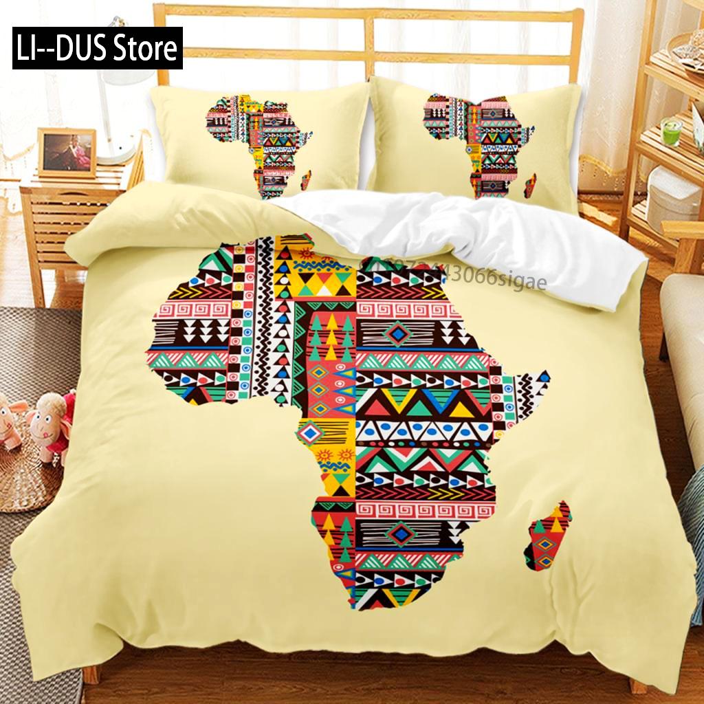 

Comforter African Microfiber Ethnic Afro Twin Bedding Set African American Comforter Orange Ancient Desert Comforter (quilt)-EU Single(135*200cm)3pcs
