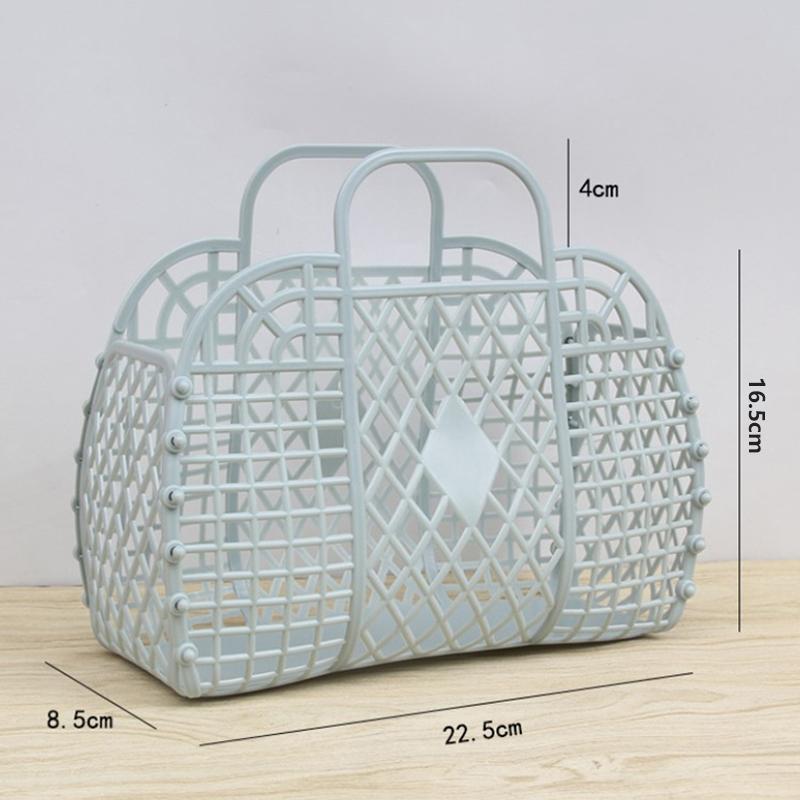 Panier de douche amovible Panier de bain en plastique Panier de rangement creux pour salle de bain