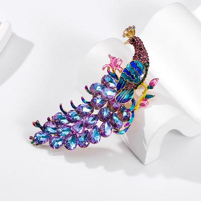 Elegant, Luxurious and High-end Heavy-duty Peacock Brooch