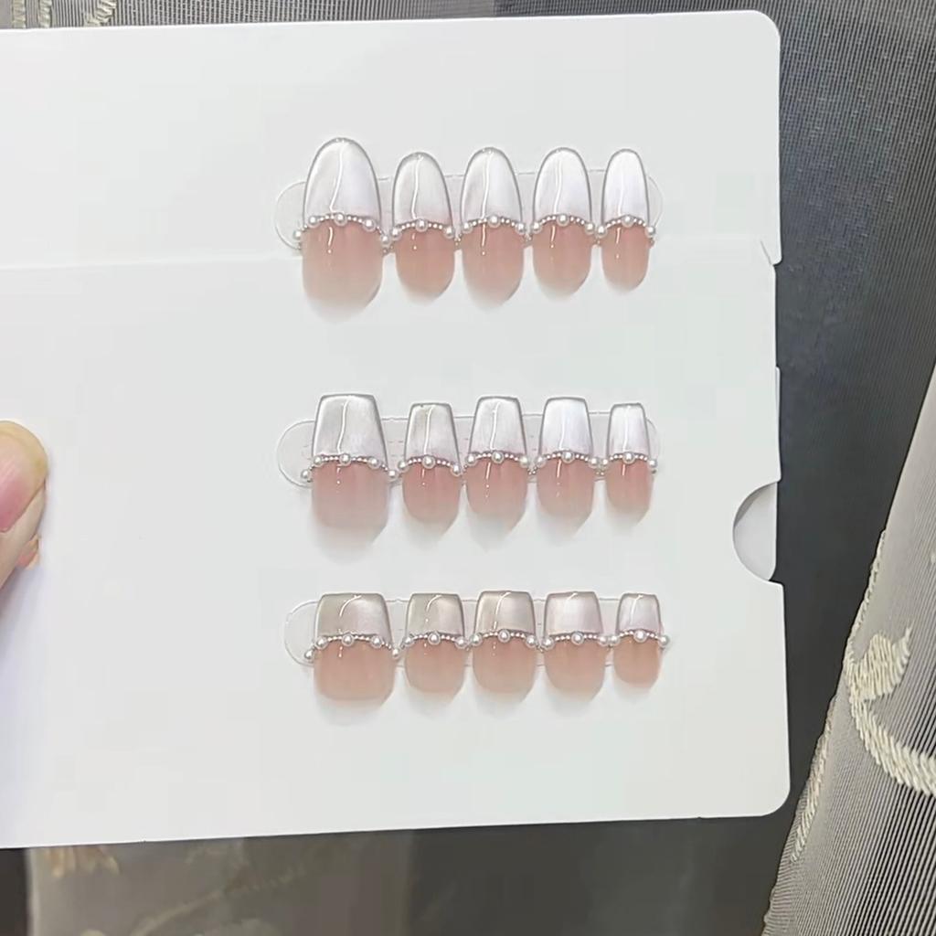 Pure Handmade Phototherapy Wear Nail Tablets First Love Wear Nail Finished Product Reused Nail Art