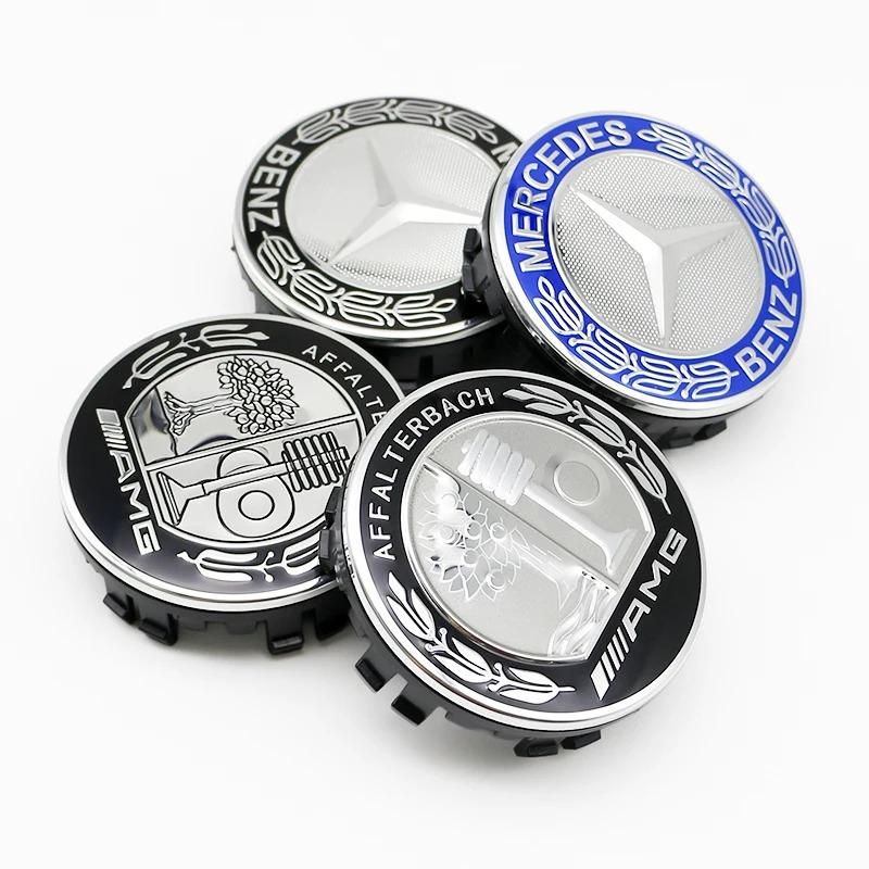 GZB4   75mm Wheel Center Hub Caps for Mercedes Benz AMG C E S Class GLE GLC GLS - Floating Magnetic Levitation Accessories W204 W205 W2