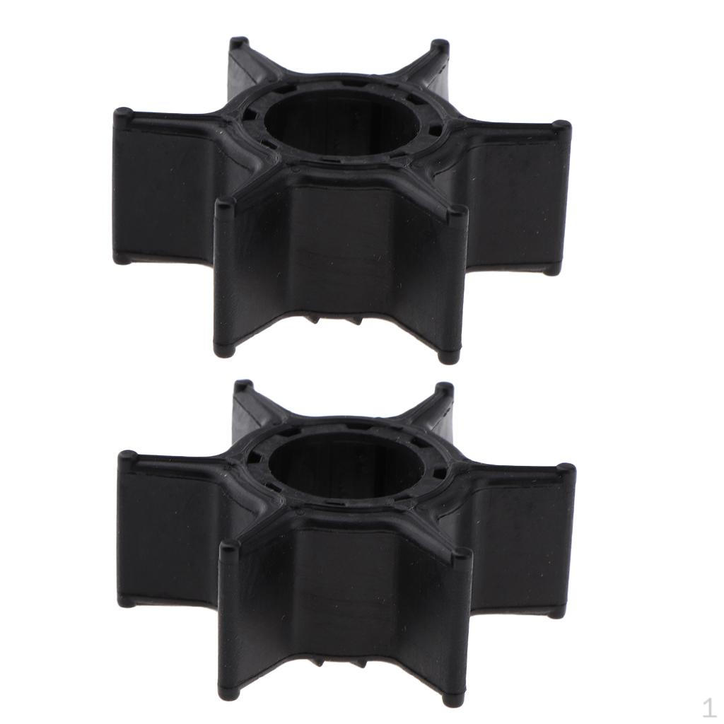 

2 шт. Черная резиновая крыльчатка водяного насоса для подвесного мотора 50 л.с. 60 л.с.