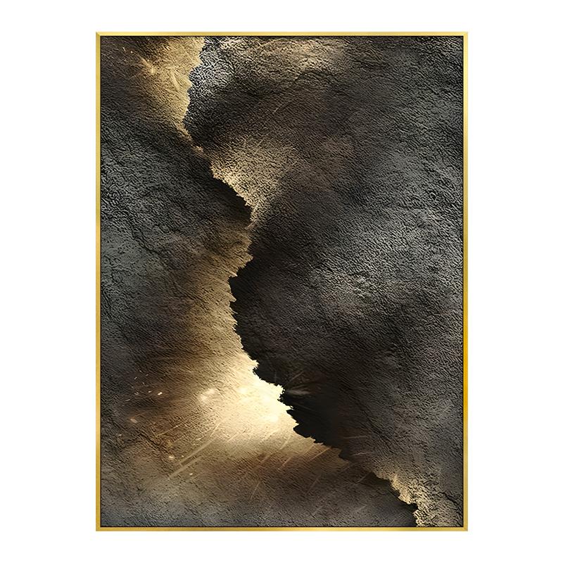 

Современные роскошные золотые скальные светильники, абстрактные настенные художественные декоративные картины, печать на холсте, украшение для гостиной, домашний декор 40x60cm No Framed