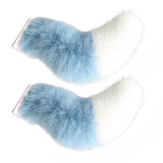 Electric Wagging Tail for Car USB Rechargeable Fox Tail Decoration with Remote Control