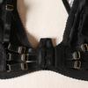 High-quality New Splicing Leopard Print Bra Mesh Perspective with Steel Ring Luxury Sexy Underwear Set