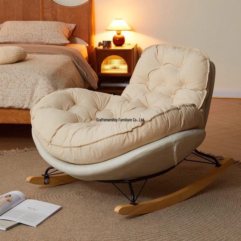 Adult Recliner Rocking Chair: Indoor Leisure Sofa for Living Room or Balcony