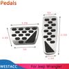 Stainless Steel Car Pedals for Jeep Wrangler JL 2018 -  AT Accelerator Brake Pedal Protective Cover Interior