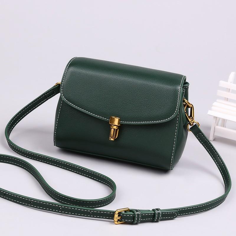 New Bag One-shoulder Crossbody Bag for Women's Niche Design Genuine Leather Square Bag Fashionable Simple Autumn Bag