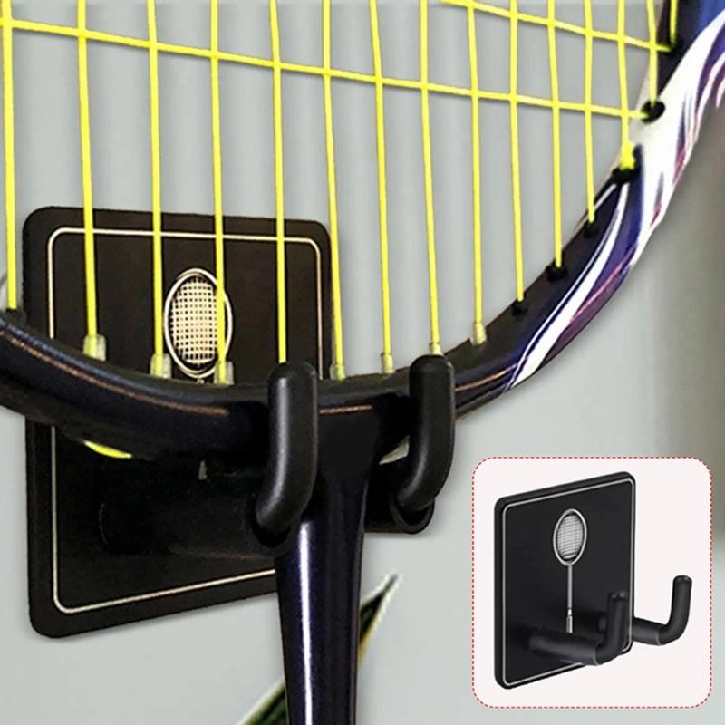 Tennisracket Houder Verticale Display Houder Roestvrij Staal Wandhaak Wandmontage Racketrek Eenvoudig te Installeren