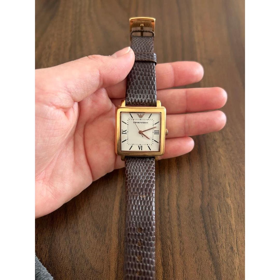 Used Emporio Armani Gold Square Watch