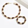 Maillard Style Resin Oval Geometric Necklace Set Premium Sweater Chain Fashion Versatile Jewelry Set