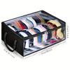 Extra-Large Foldable Hat Storage Box - Durable Non-Woven Fabric, Stain-Resistant with Clear Viewing Window, Perfect for Cowboy