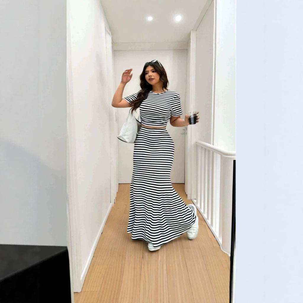 European and American spring and summer suit fashion casual short-sleeved skirt suit