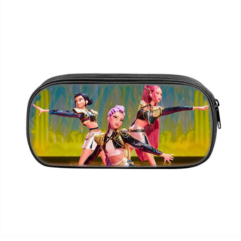 Demon Hunters Pencil Case KPop Demon Hunters Primary and Secondary School Children's Pencil Case Storage Bag CLE