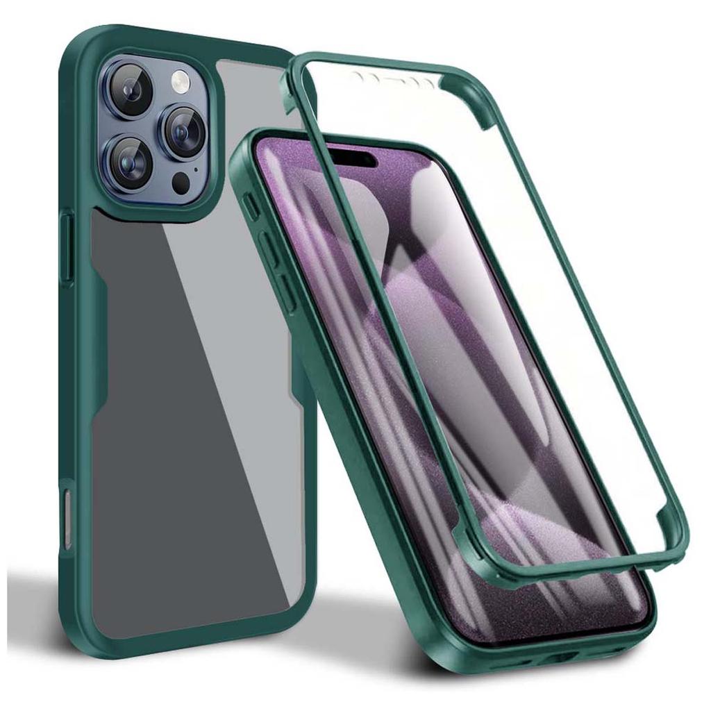 360 Degree Fully Wrapped Anti Shock Anti Fall Phone Case for iPhone 16 15 14 Pro Max Plus 16E