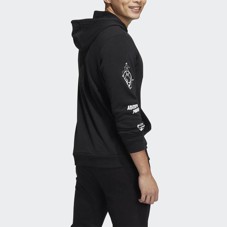 adidas neo Illustration Printing Hoodie Black HG6589