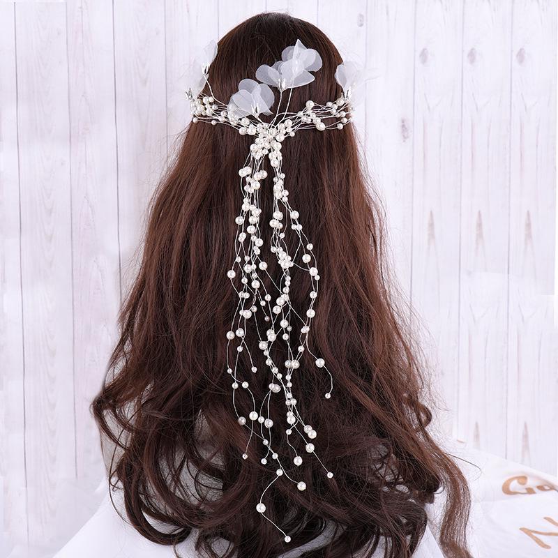 Tuanming Multi-layer Pearl Headband: Elegant Wedding Jewelry Veil Accessory