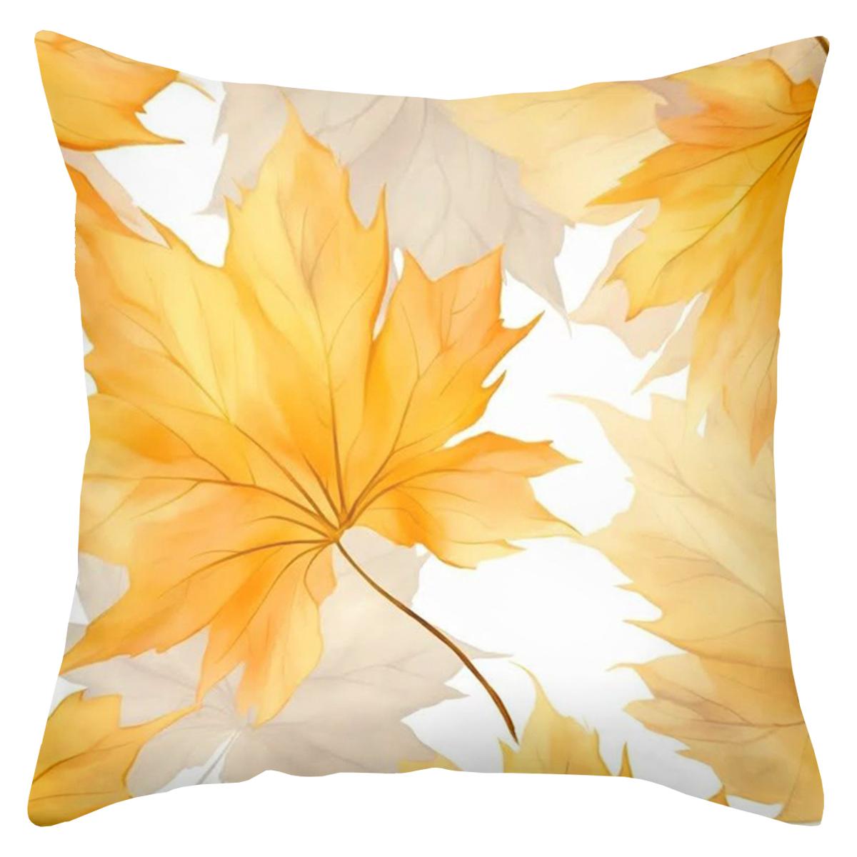 

Autumn Leaf Pattern Decorative Throw Pillows for Home Polyester pillowcase, sofa decorative cushion cov Headboard Pillow 45x45cm