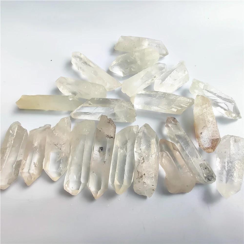 Natural Crystal Stone White Quartz Cluster Points Pillar Column Terminated Wand Specimen Healing Reiki Mineral Home Decoration