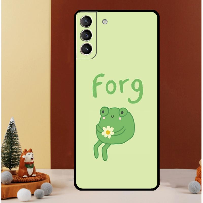 Cute Cartoon Frog Case For Samsung Galaxy S22 S23 S24 Ultra Note 20 10 Plus S8 S9 S10 S20 FE S21 FE Cover