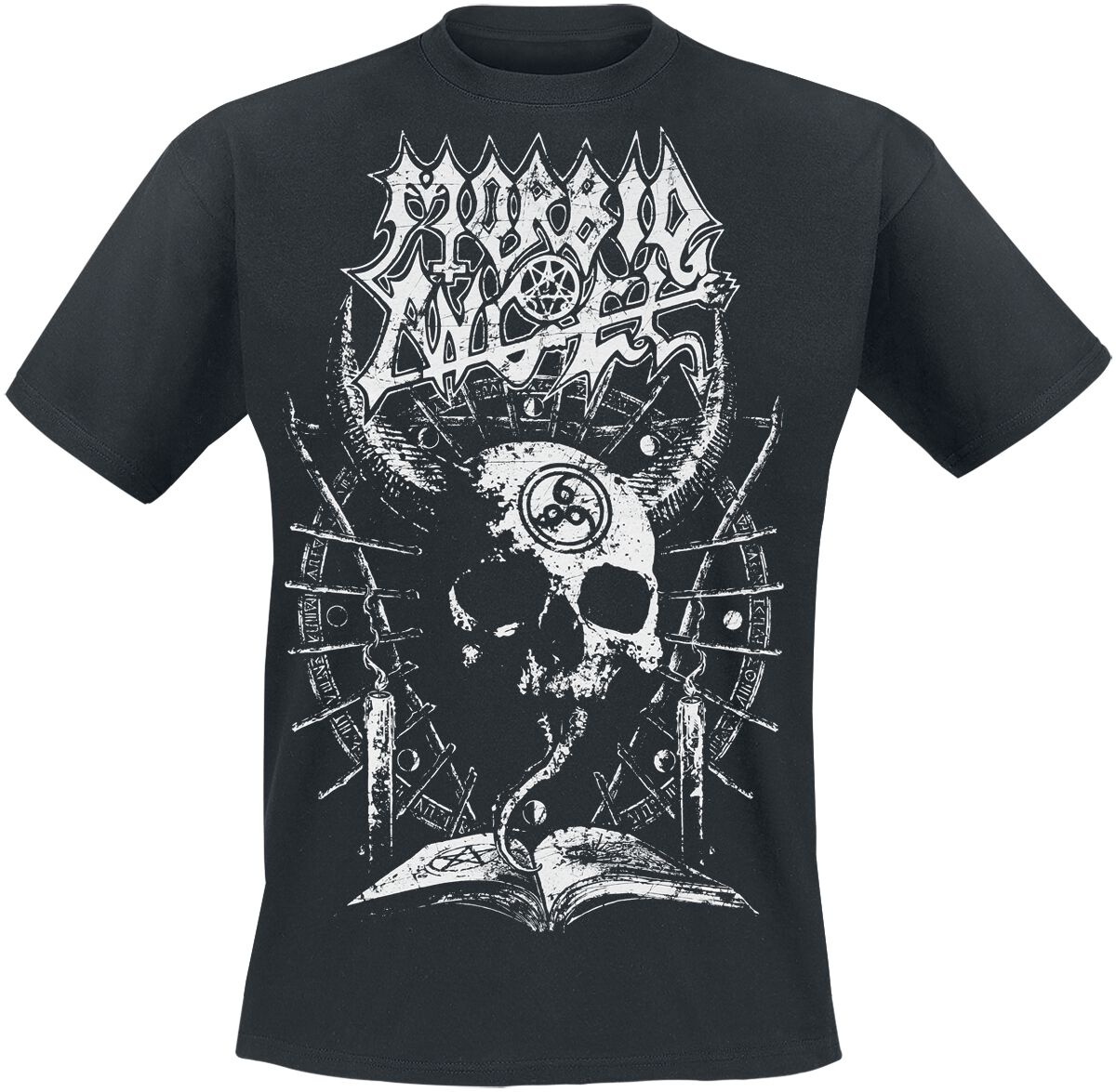 Horned Skull Morbid Angel Band T-Shirt 100% Cotton Graphic Tee Men Women Summer Streetwear Top S разноцветный
