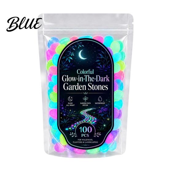 Fade Resistant Glow Rocks 1.5cm Luminous Stones in The Dark Garden Pebbles Outdoor Glowing Rocks Stones Decorative Pebbles for Pathway Patio