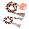 2Pcs Halloween Wood Beads Classic DIY Odorless Comfortable Durable Natural Farmhouse Bead Garland for Tree Wall Window