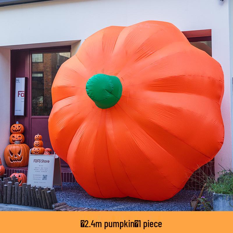 Large Halloween Pumpkin Lantern with Ghost and Spider Décor