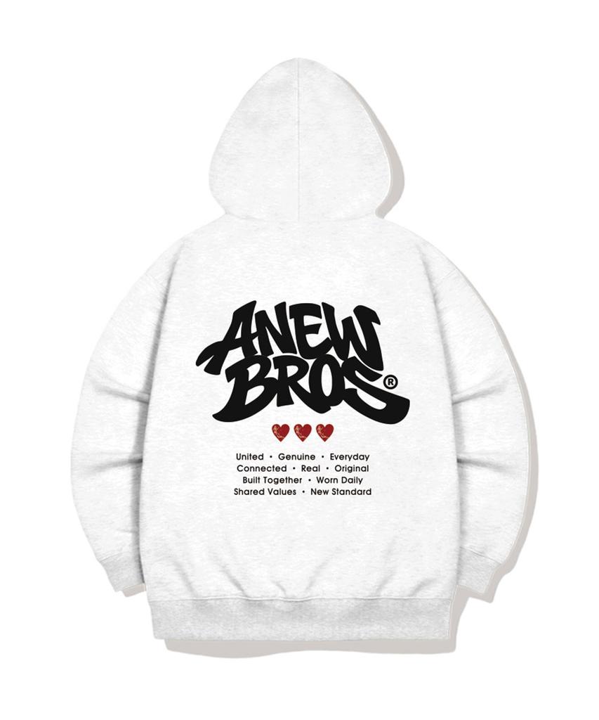 Urban Back Graphic 2-Way Oversized Zip-Up Hoodie 3 Colors [Anbh_9004]
